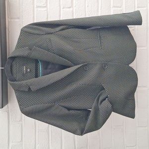 🐦 Talbots 2-Button Long Sleeve Blazer Jacket Women's Size 4 black with dots